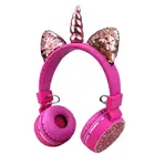 Детские наушники, наушники с единорогом, Беспроводная Bluetooth-гарнитура, стерео музыка, растягивающиеся Мультяшные наушники для взрослых