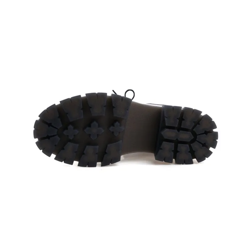 Осенние байкерские ботинки PXELENA на толстой платформе и толстом каблуке новинка