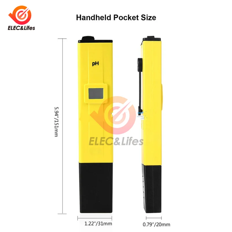 Цифровой PH метр с ЖК дисплеем Электрический тестер ручка детектор значения