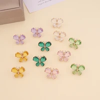 multicolor butterfly stud earrings for women fashion personality trendy ins earrings fairy earrings
