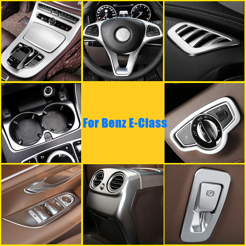 

Аксессуары для Mercedes Benz W213 E Class E200l E300l 2016 2017 интерьер матовый серебристый ABS декоративная накладка