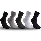 Высокое качество 10 парлот мужские хлопковые носки Новый стиль черные деловые мужские носки из мягкой дышащей ткани из хлопка с фирменным логотипом размера плюс (6,5-14)