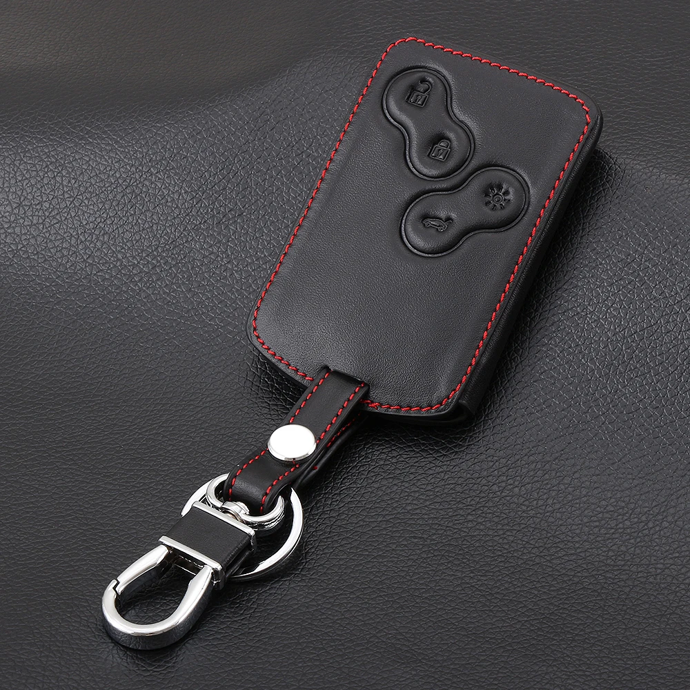 1 шт. модный черный кожаный чехол для автомобильных ключей чехол-кошелек