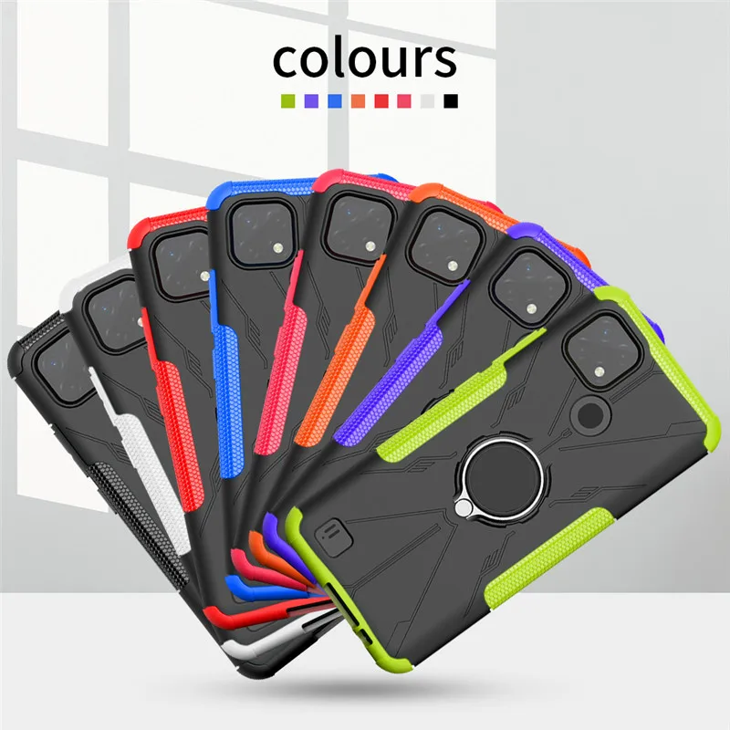 shockproof cover for relame c21 case for relame c20 cover armor pc silicone protective phone bumper for oppo realme c21 20 free global shipping
