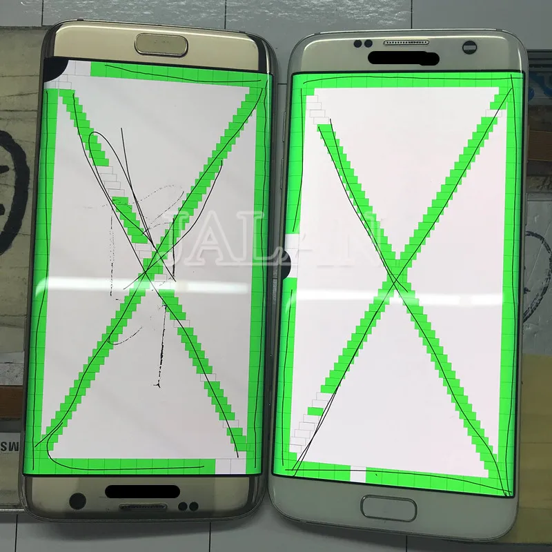 Месте ЖК дисплей сенсорный экран с рамкой для телефона S7 край G935 работают хорошо