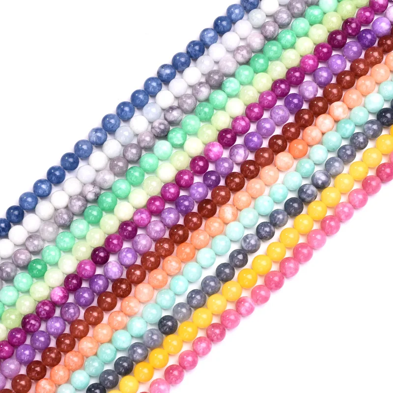 Natural Jasper Persian Cloud Jade Gemstone Beads 13 Color Round Loose 6/8/10MM Pick Size GEM Stone Jewelry Making Bracelet | Украшения и