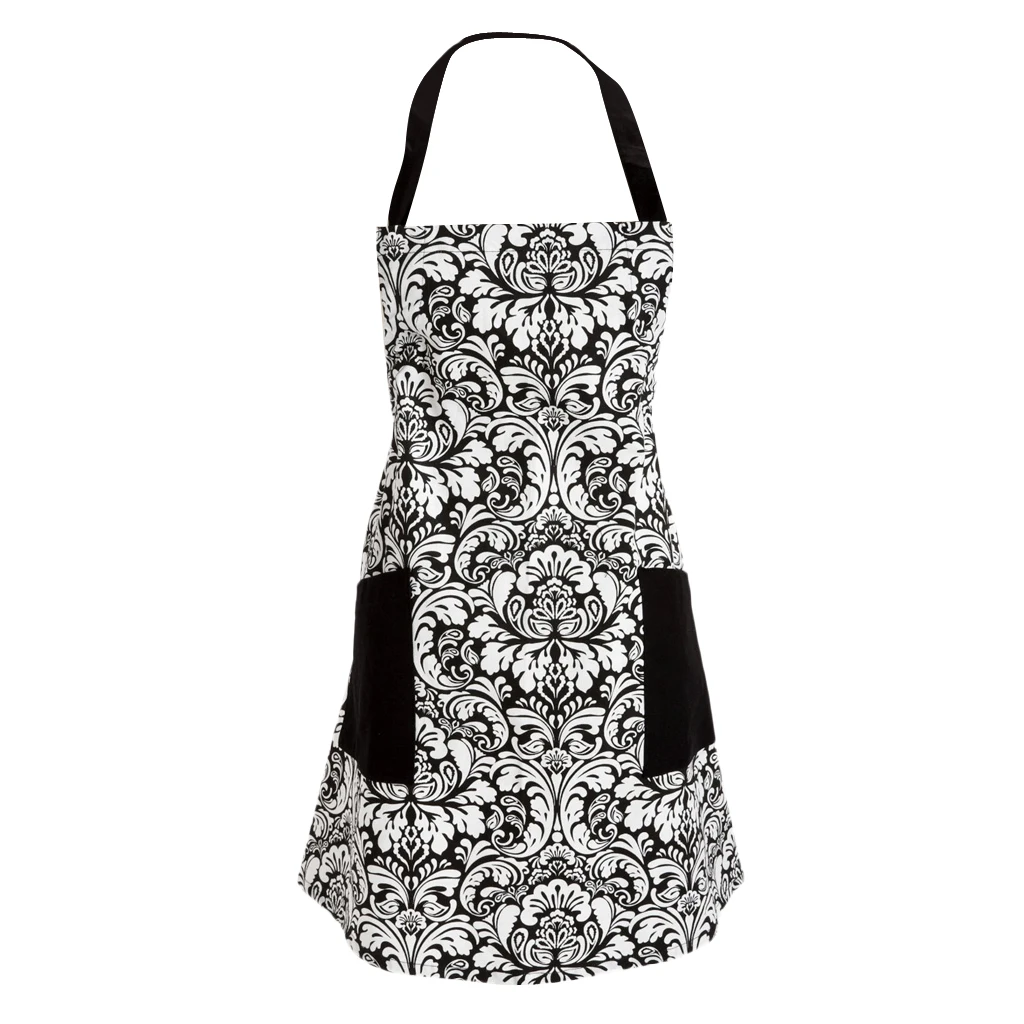 Женский фартук с карманами из чистого хлопка кухонный ресторанный нагрудник 10