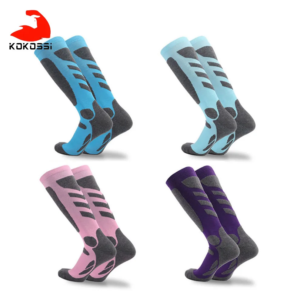 

KoKossi Adult Winter Long Tube Ski Socks Thickened Towel Bottom Sweat Absorption Warm Mountaineering Socks Outdoor Sports Socks