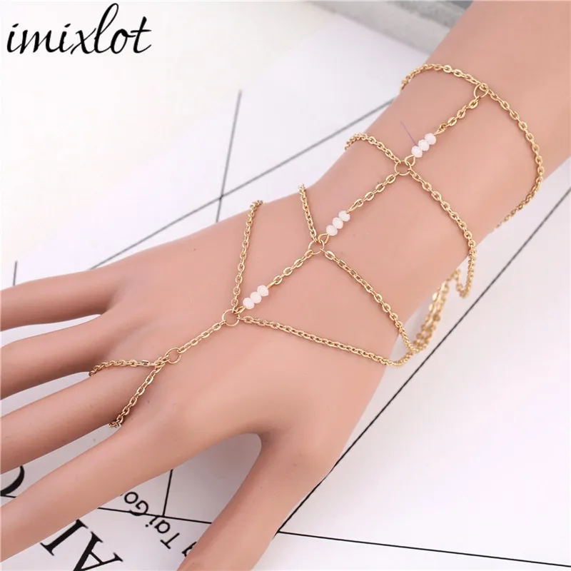 Imixlot богемский винтажный многослойный с кисточками на палец руку бусинами