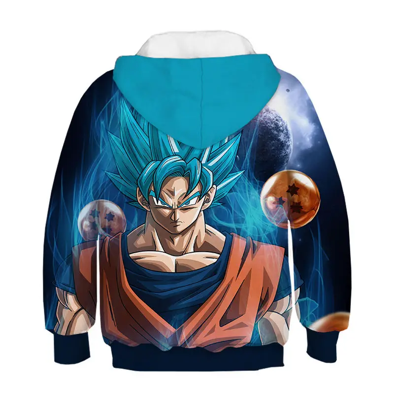 Аниме-Толстовка Dragon Ball Z Сон Гоку Детская толстовка с капюшоном с принтом «3D напечатаны кофты в стиле Харадзюку для детей, для мальчиков и девочек повседневные толстовки с капюшоном; пальто