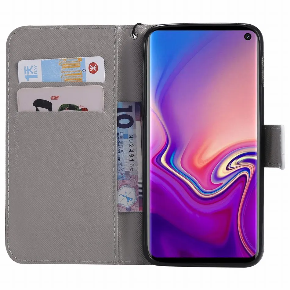 Роспись Флип кожаный чехол для samsung Galaxy A3 A5 A6 плюс A7 A8 A9 J2 Core J7 J8 J330 J530 прочные телефонные чехлы с P06F