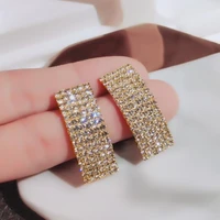 14k gold white diamond garnet earrings for women fine oorbellen gold earrings bijoux femme gemstone with cushion zirconia female