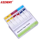AZDENT 100 шт. стоматологический абсорбирующий бумажный конус для стоматологических корней, отменяющий Эндодонтический чистящий стоматологический инструмент, материалы