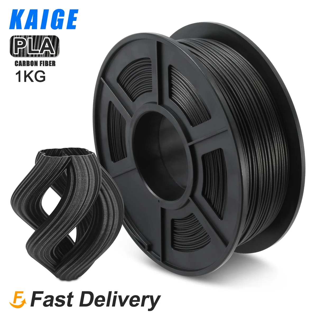 

KAIGE PLA CARBON FIBER 1.75MM 1KG High Strength Light Weight Non-toxic 3D Printing Sublimation Blanks Filament For 3D Pinter