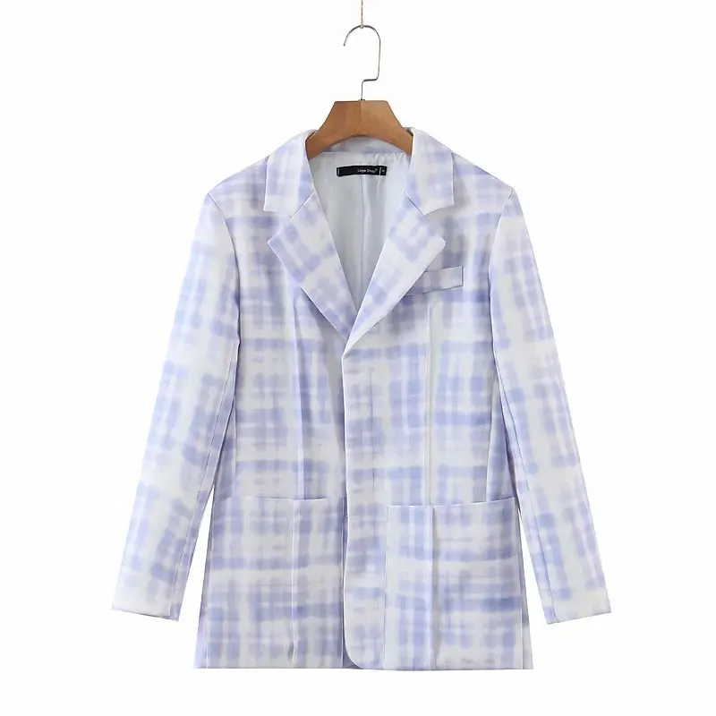 

2020 NEW Autumn Women blazers tie dye pocket long sleeve notched neck blazers fashion casual female tops women clothes