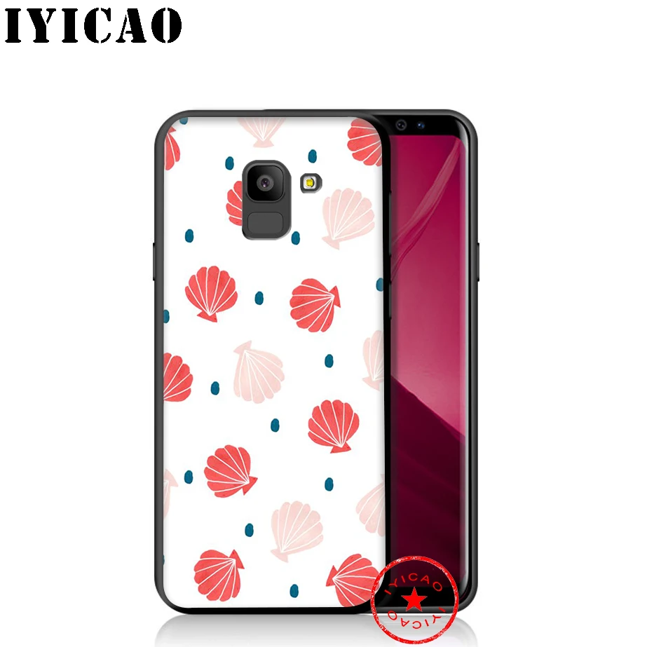 IYICAO Летний пляж ракушки мягкий чехол для телефона samsung Galaxy A9 A8 A7 J6 A6 плюс 2018 A5 A3 2016