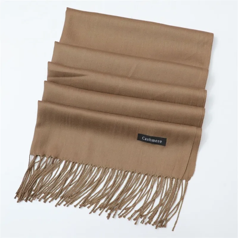 

Распродажа, женские шарфы 190 см, модные однотонные, имитация кашемира, осенне-зимние теплые шарфы, Женская шаль, хиджабы, Пашмина