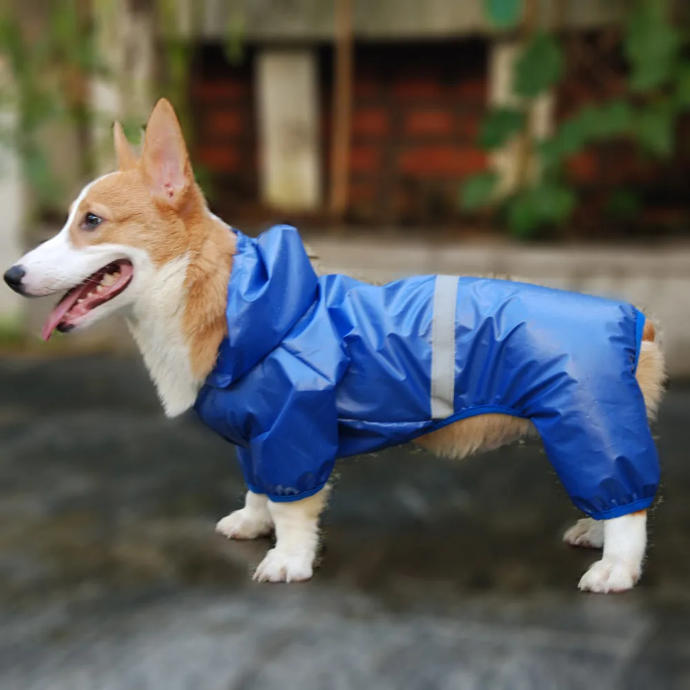 Jaket pakaian tahan air anjing peliharaan jaket hujan reflektif jaket - Produk haiwan peliharaan - Foto 4