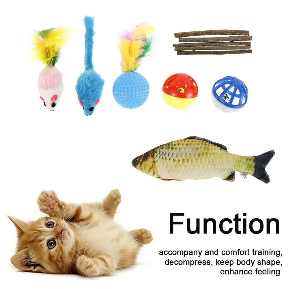 Игрушка для кошек шар плюс светильник перьев игрушка метания Забавный