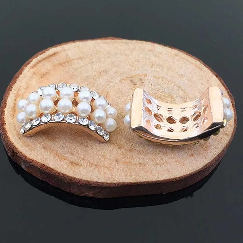 Новинка стразы в форме дуги с жемчугом аксессуары для украшения сделай сам HZ117 60