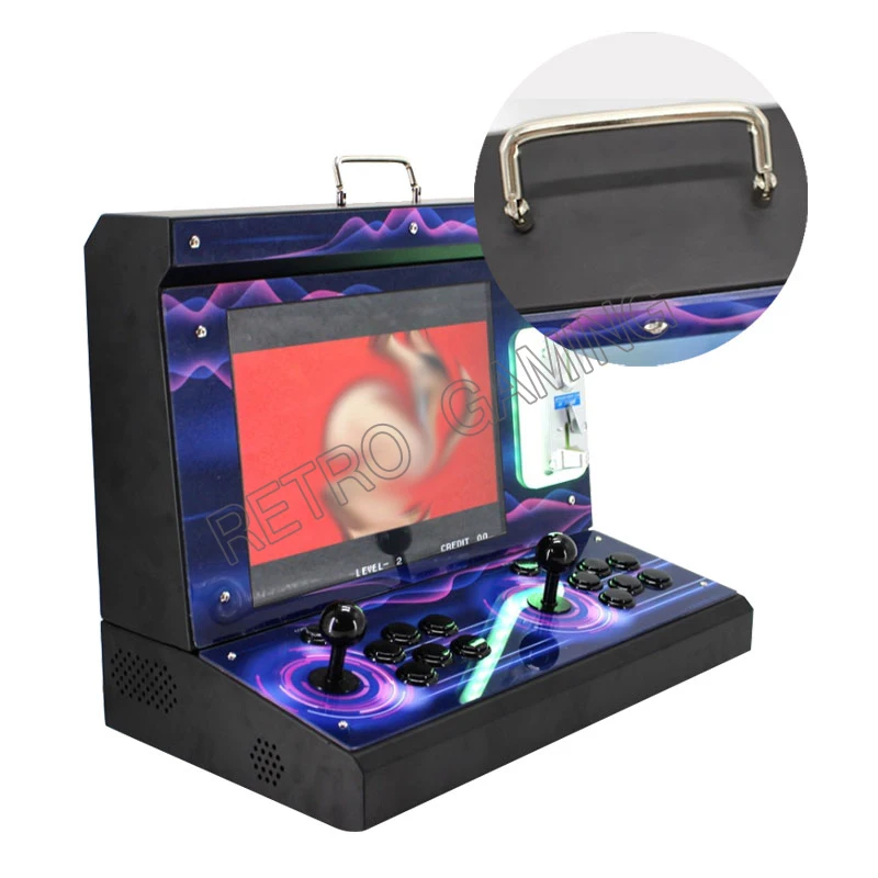 

Pandora Box 12 Arcade Fighting Video Game Machine 3400 in 1 Retro games 15 inch screen Mini arcade joystick Button coin acceptor