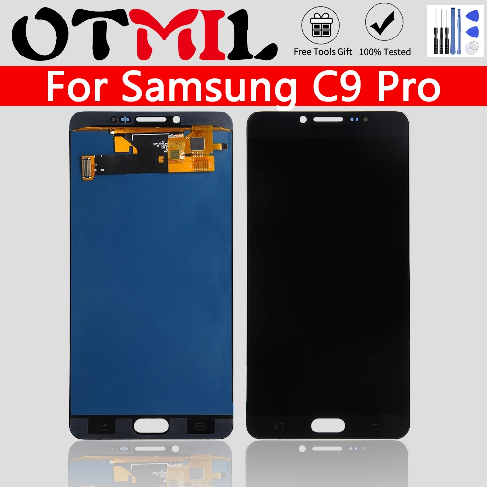 

ЖК-дисплей 6,0 дюйма для SAMSUNG GALAXY C9 Pro C9000, сенсорный экран с дигитайзером в сборе, AMOLCD для SAMSUNG C9 Pro, ЖК-дисплей