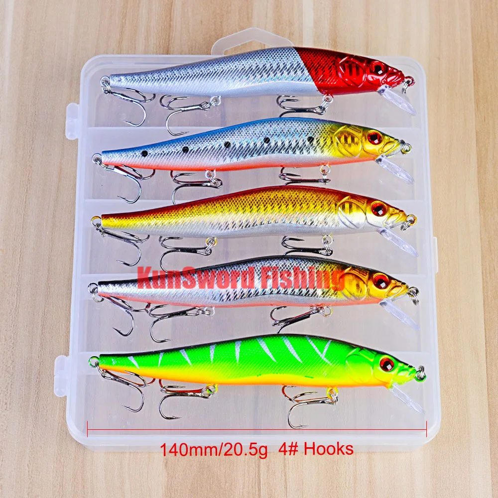 

5 шт., рыболовные приманки, 14 см/312 г