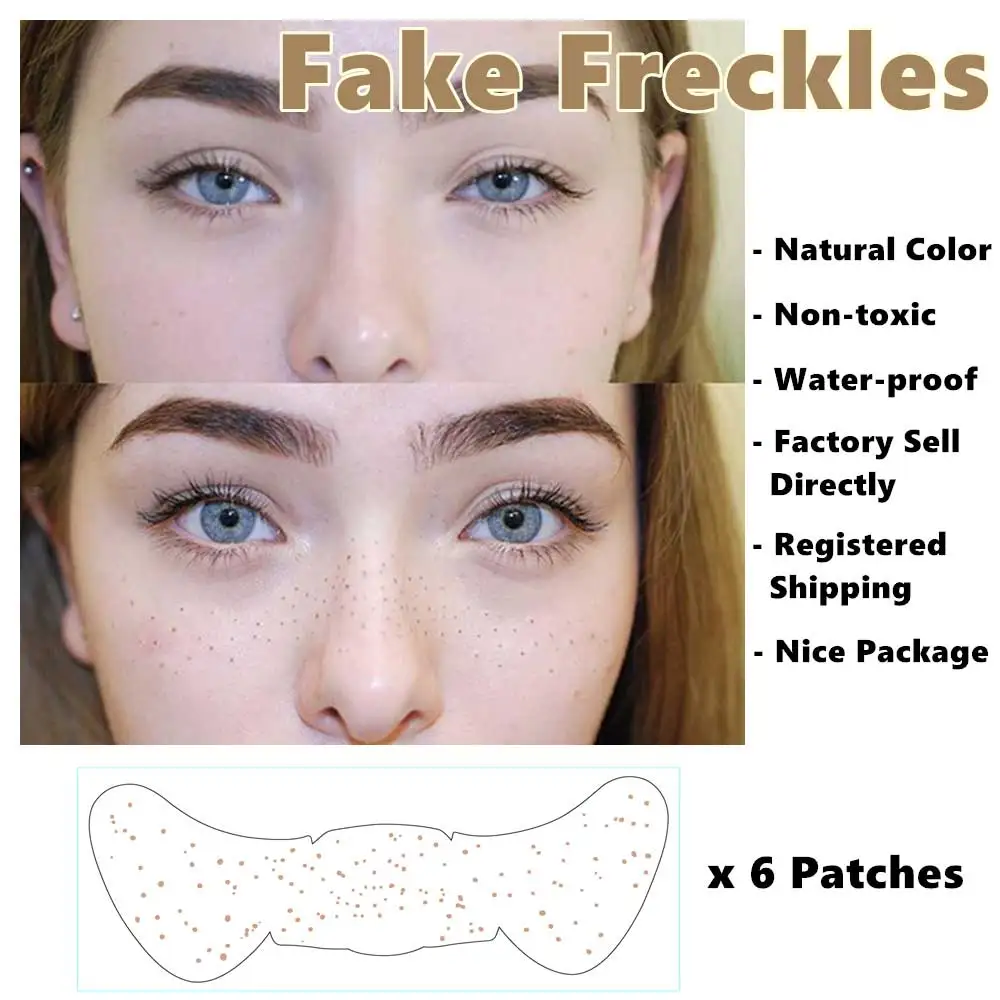 Натуральный Цвет поддельные веснушки временные женские лицевая наклейка тату 100%
