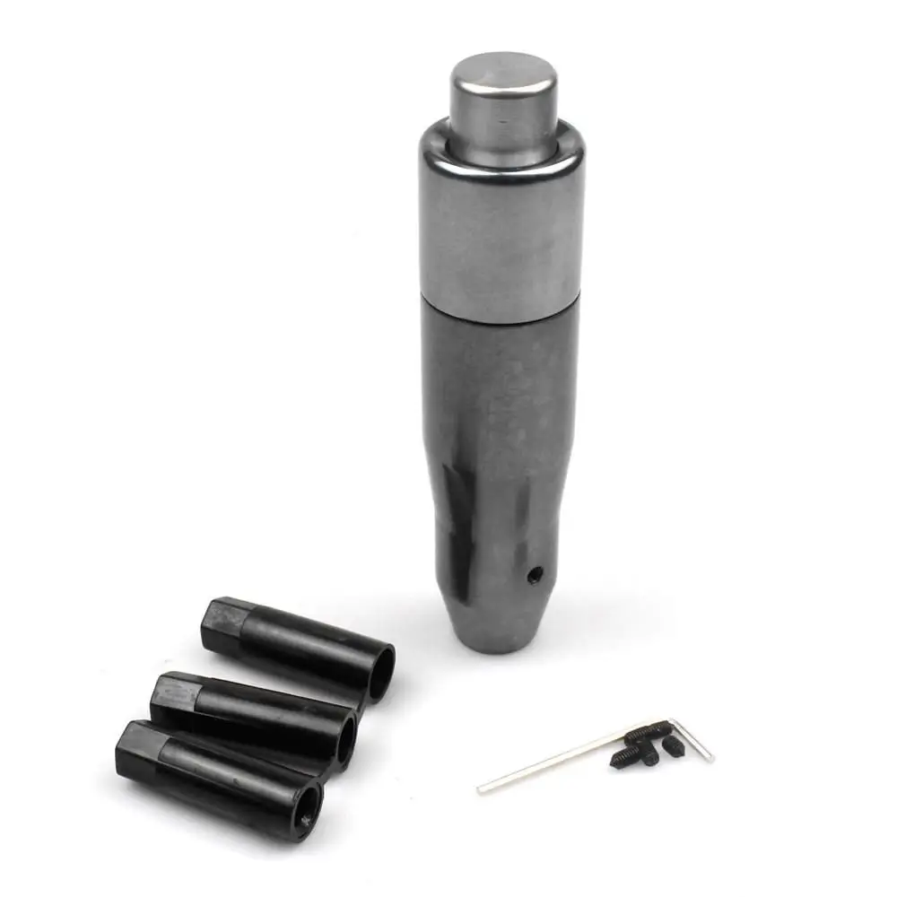 

Universal Gear Shift Knob Gray Aluminum Stick Automatic Shifter Accessories