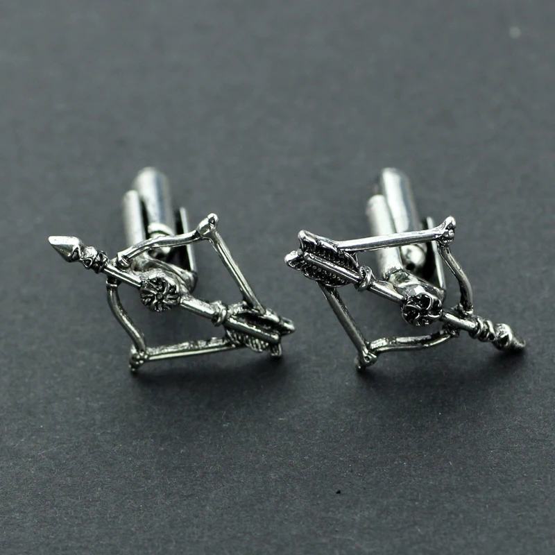 cufflinks Вдохновленный Браслет «Ходячие мертвецы», Браслет «Apocalypse Zombie Survival Horror», подвеска в виде арбалета, топора, пистолета, браслеты для женщин и мужчин - Окраска металла: cufflinks