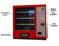 2019 new design mini multifunction vending machine snack vending machine coin operated vending machine