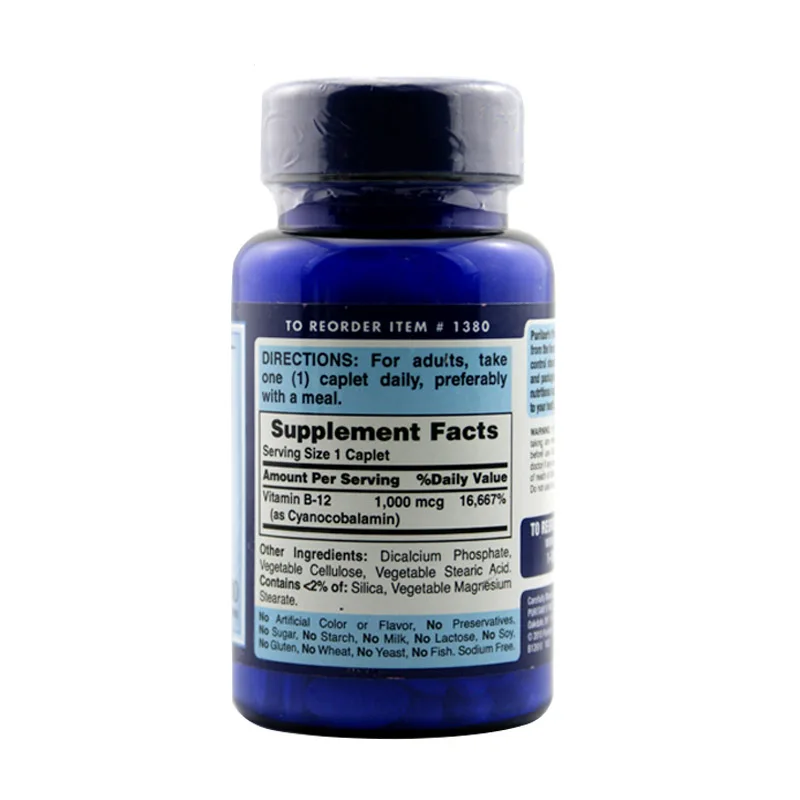 

Timed Release B-12 1000 Mcg 100 Pcs Free Shipping