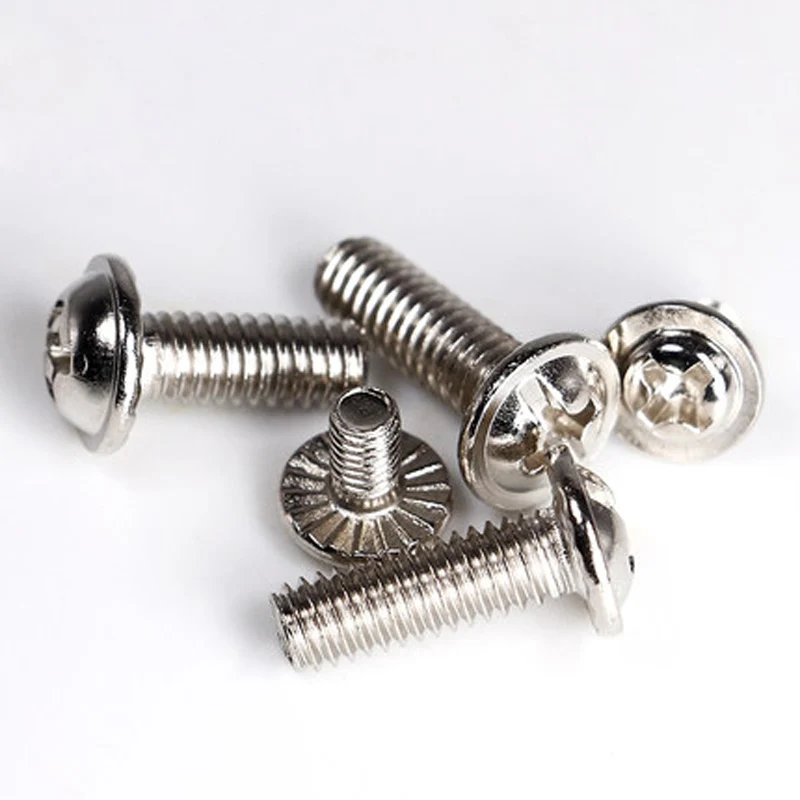 M4 крестообразный Винт с прокладкой Нескользящие Болты Винты для тиснения длина