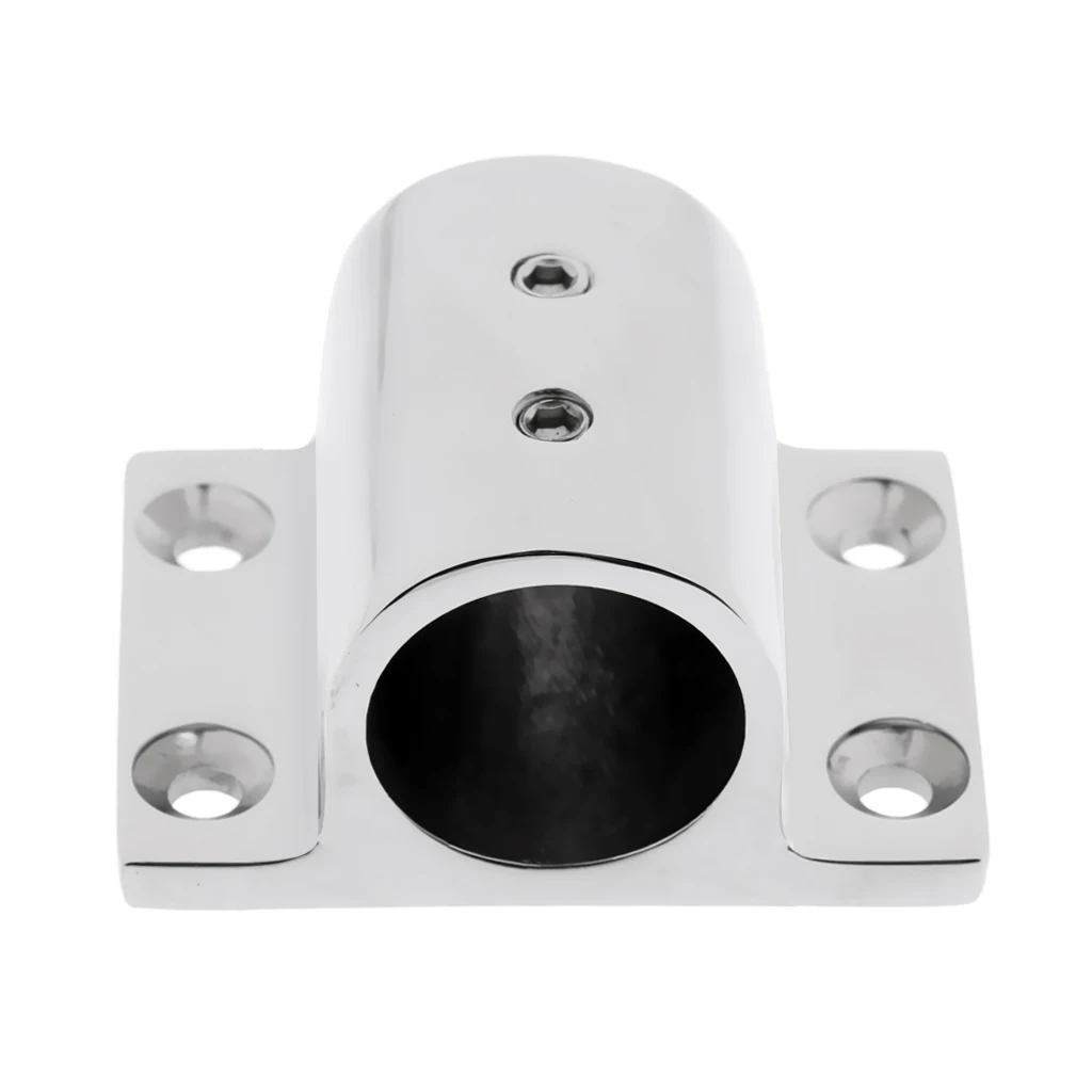 

High Polished Professional marine grade cast solid Stainless Steel Boat Hand Rail Fitting 1'' 25mm Rectangle Base