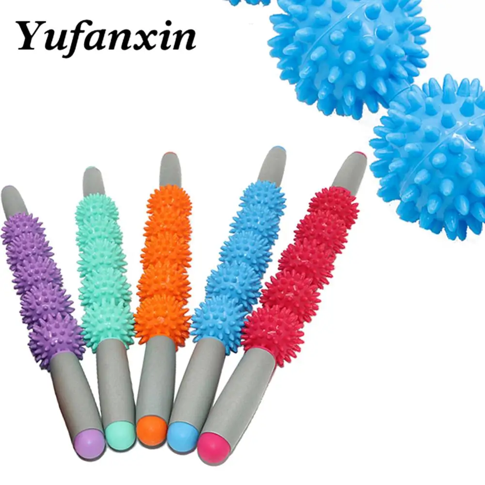 

Hedgehog ball relaxing muscle massage exercise roller Yoga stick massage stick relaxing fascia stick yoga massage stick