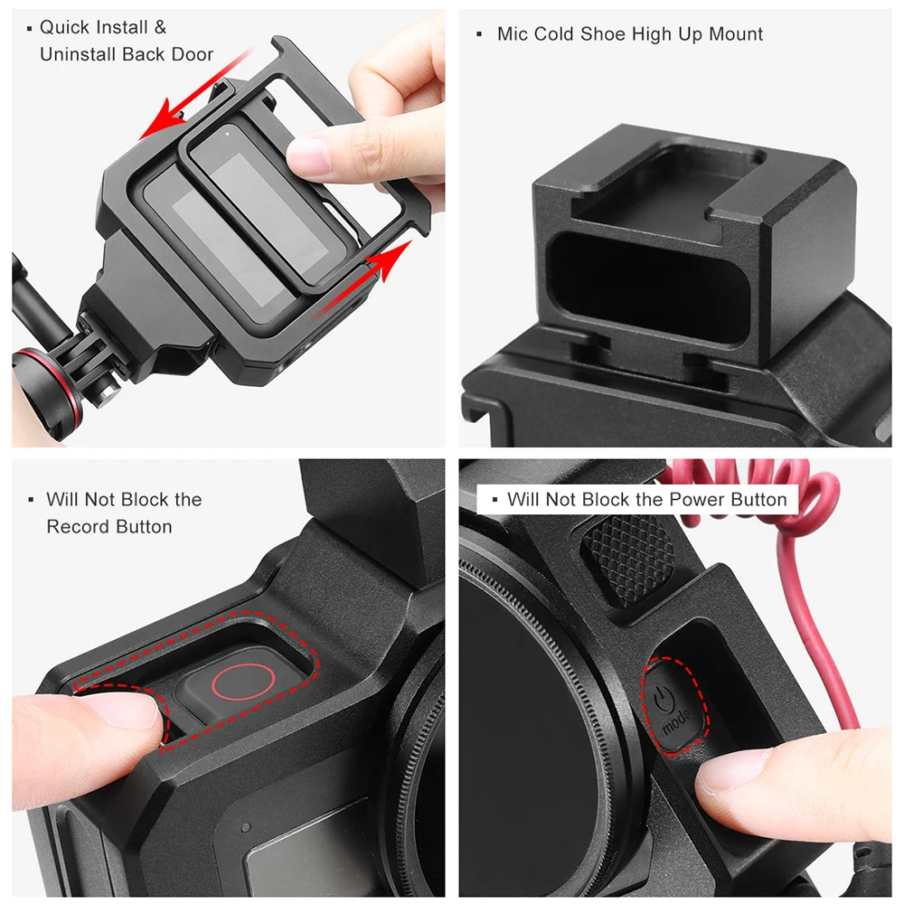 Ulanzi телефон для экшн-камеры совместимый с GoPro Hero 8 чехол из алюминиевого сплава