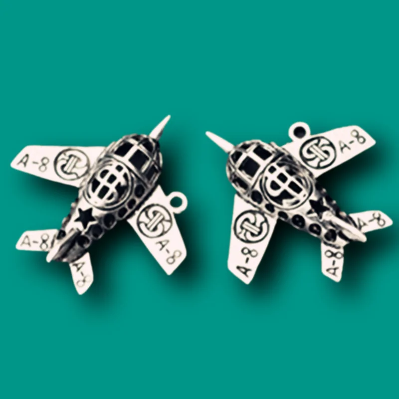 5 шт посеребренные A-8 самолет модели подвесок Ретро Колье металлические