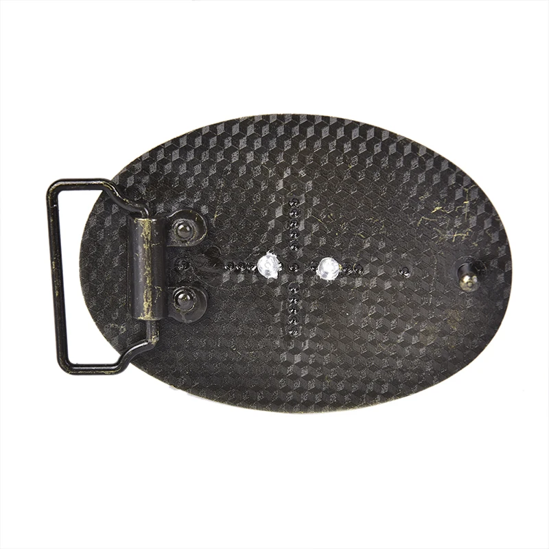 Пряжка металлическая звезда овальная бронза модная мужская для джинсов