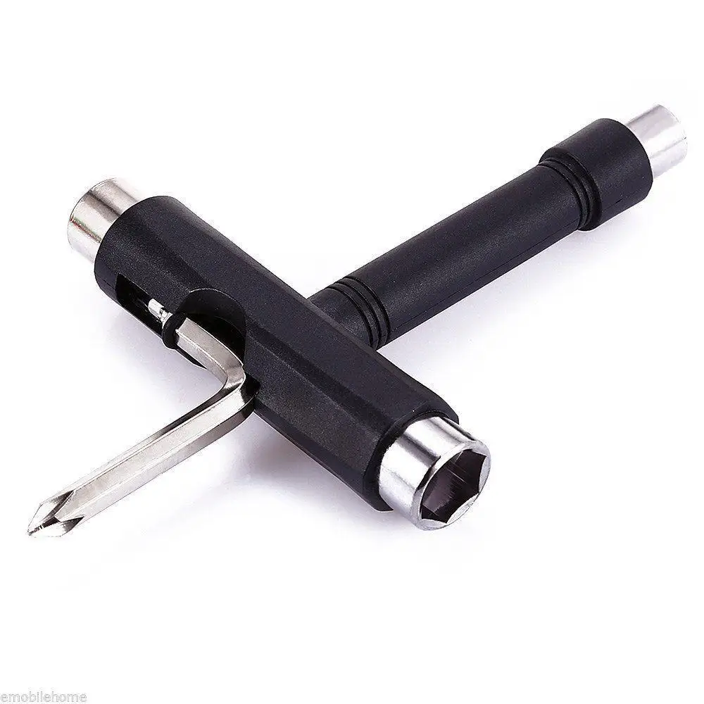 Roller Skate Skateboard Longboard T Shape Board ATB Tool Allen Key Multi-Function Universal Black Useful Screwdriver Socket | Инструменты