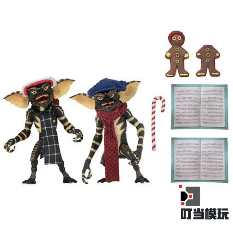 NECA Gremlins зимний костюм 2 упаковки фильм Gremlins инопланетянин набор Gremlin Greta фигурка модель игрушки оригинальная коллекция - Цвет: Белый