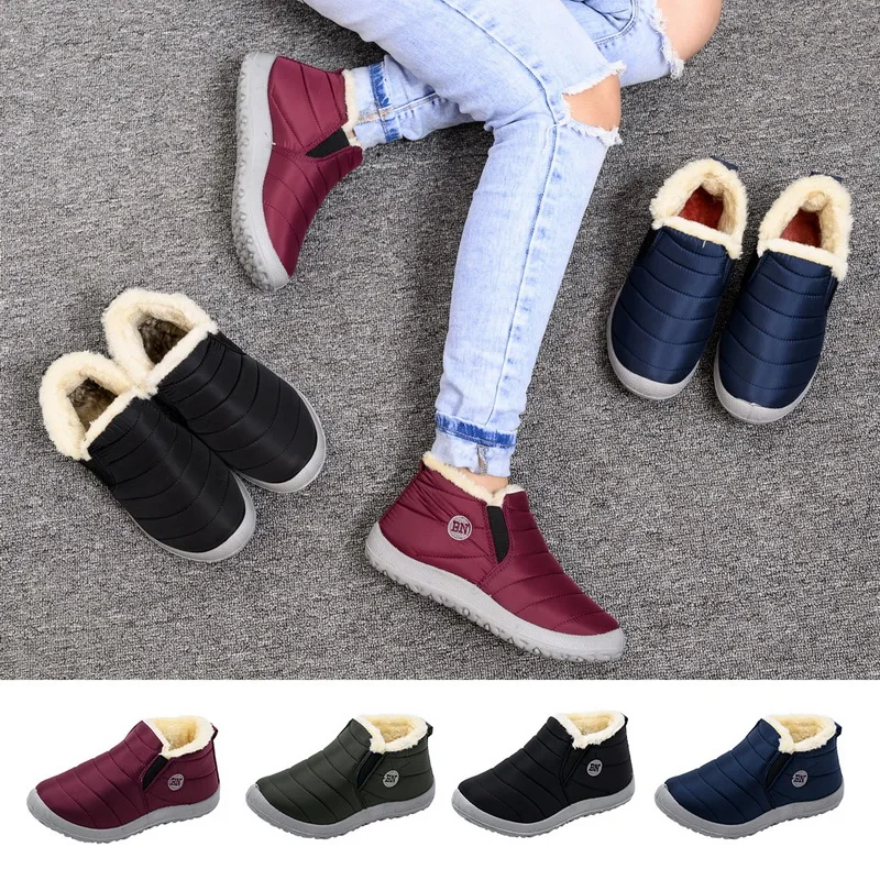 Женские ботинки Коллекция 2020 года Модные водонепроницаемые зимние Женская