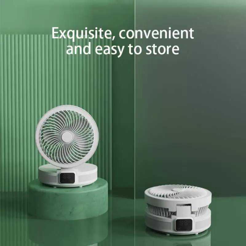 

Usb Mini Fold Fan Electric Portable Hold Small Air Cooler Originality Charging Electrical Appliances Desktop Real-time Temperatu