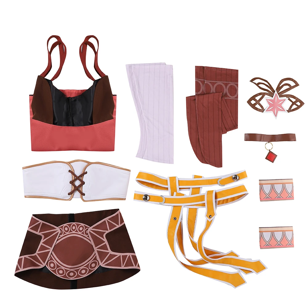 

Game Cosplay Xenoblade Chronicles: Definitive Edition Fiora Outfit Braces Skirt Corset Stockings Halloween Costume For Women