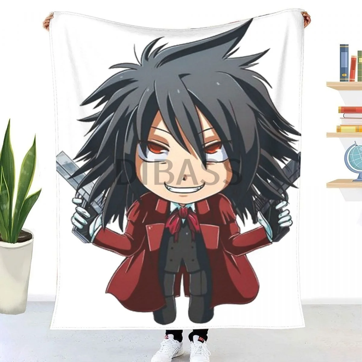 

Alucard Chibi Throw Blanket 3D Printed Flannel Throw Blankets