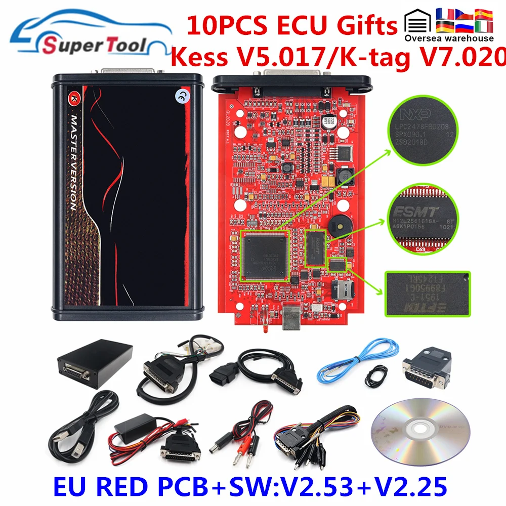 ECU Тюнинг программатор Kess V5.017 V2.47 K tag V7.020 V2.23 Master OBD2 автомобильный менеджер KESS 5 017 7