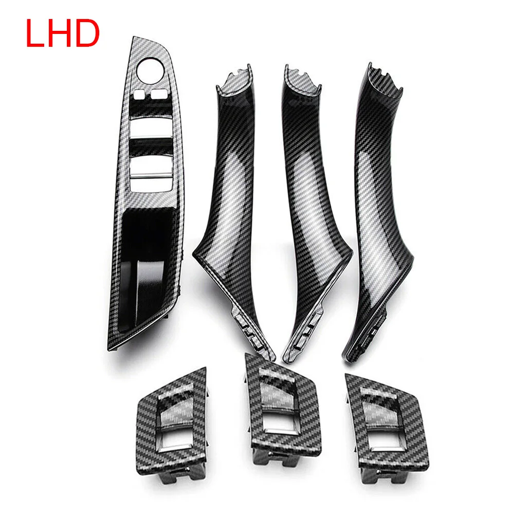 

Car Interior Door Carbon Fiber Pull Handle Window Switch Panel Set For BMW 5 Series F10 F11 F18 520 523 525 528 530 2010-2017