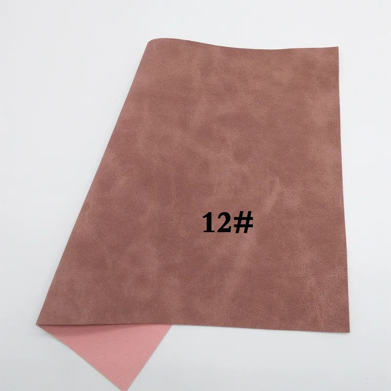 12 Glitterwishcome 21X29CM A4 Size Suede Faux Leather Fabric, Vinil Para Lozos, Synthetic Leather Fabric for Bows, GM386A - Цвет: 12