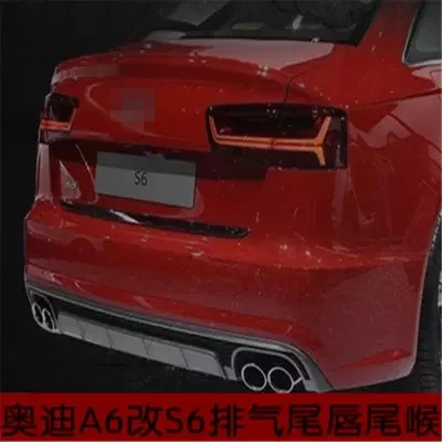 

Suitable for Rear 12 Audi A6l Chassis C7c7papa Refitted S6 Lip Tail Throat Four Outlet Exhaust Original Car Upgrade