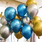 Шары воздушные латексные, металлические, с жемчугом, 18 Дюймов, 5 шт., толстые, цвета хромированный металлик, гелиевый воздух шаров, декор для дня рождения
