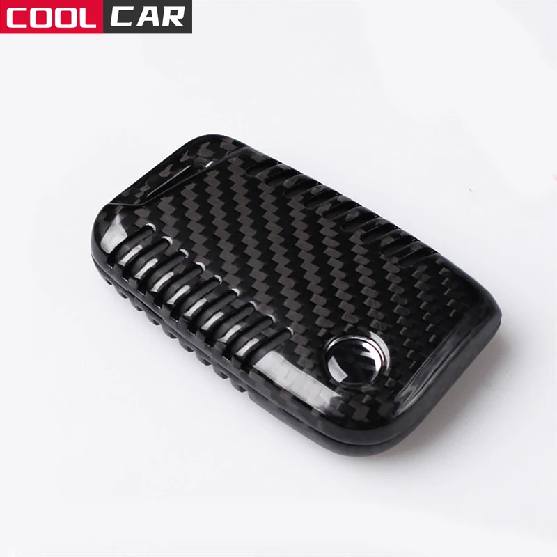

Car-Styling Pure Carbon Fiber For Volkswagen Key Case Cover Shell bag New Magotan B8 CC Touran Lavida Car Accessories 2018 2020